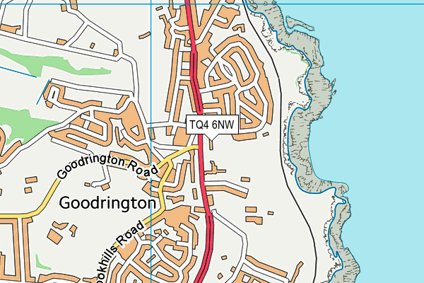 TQ4 6NW map - OS VectorMap District (Ordnance Survey)
