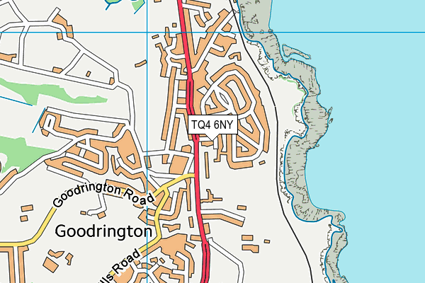 TQ4 6NY map - OS VectorMap District (Ordnance Survey)