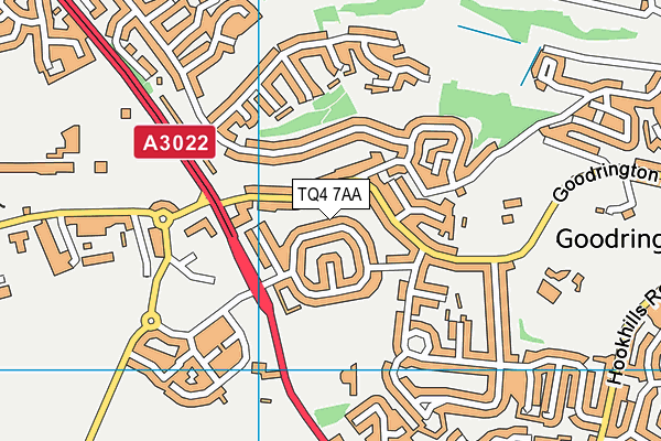 TQ4 7AA map - OS VectorMap District (Ordnance Survey)