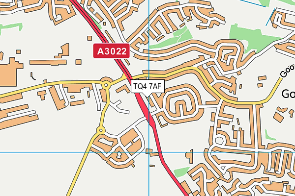 TQ4 7AF map - OS VectorMap District (Ordnance Survey)