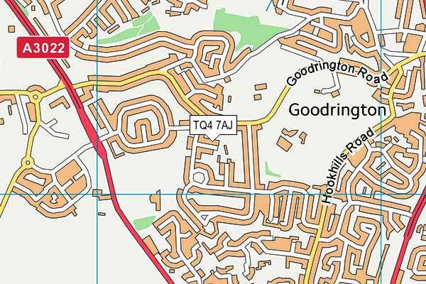 TQ4 7AJ map - OS VectorMap District (Ordnance Survey)