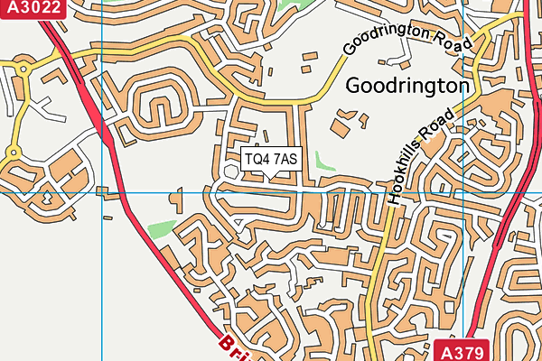 TQ4 7AS map - OS VectorMap District (Ordnance Survey)