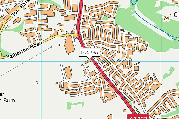 TQ4 7BA map - OS VectorMap District (Ordnance Survey)