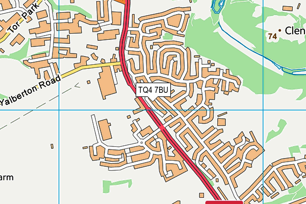 TQ4 7BU map - OS VectorMap District (Ordnance Survey)