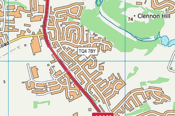 TQ4 7BY map - OS VectorMap District (Ordnance Survey)
