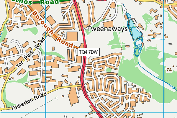 TQ4 7DW map - OS VectorMap District (Ordnance Survey)