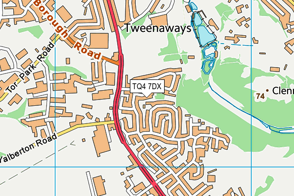 TQ4 7DX map - OS VectorMap District (Ordnance Survey)