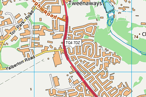 TQ4 7DZ map - OS VectorMap District (Ordnance Survey)