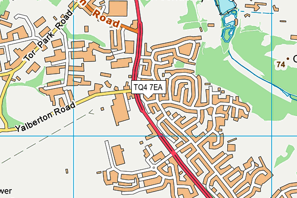 TQ4 7EA map - OS VectorMap District (Ordnance Survey)