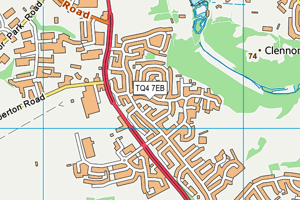 TQ4 7EB map - OS VectorMap District (Ordnance Survey)
