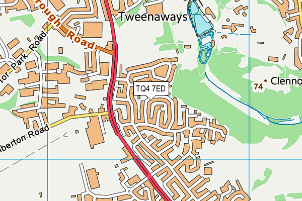 TQ4 7ED map - OS VectorMap District (Ordnance Survey)