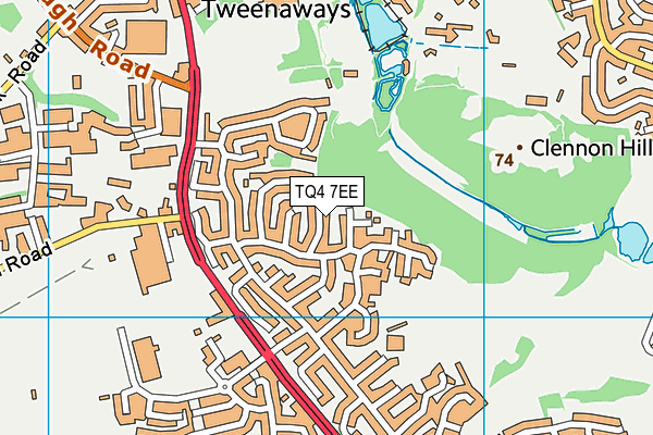 TQ4 7EE map - OS VectorMap District (Ordnance Survey)