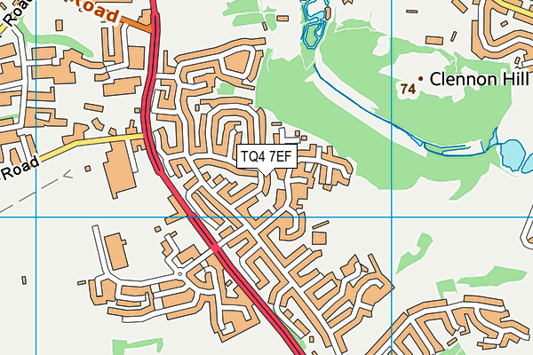 TQ4 7EF map - OS VectorMap District (Ordnance Survey)