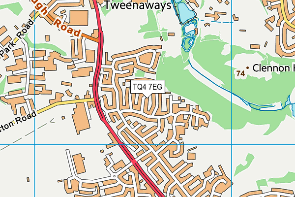 TQ4 7EG map - OS VectorMap District (Ordnance Survey)