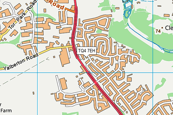 TQ4 7EH map - OS VectorMap District (Ordnance Survey)