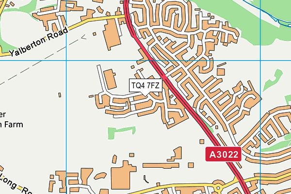 TQ4 7FZ map - OS VectorMap District (Ordnance Survey)