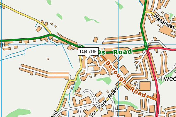 TQ4 7GF map - OS VectorMap District (Ordnance Survey)