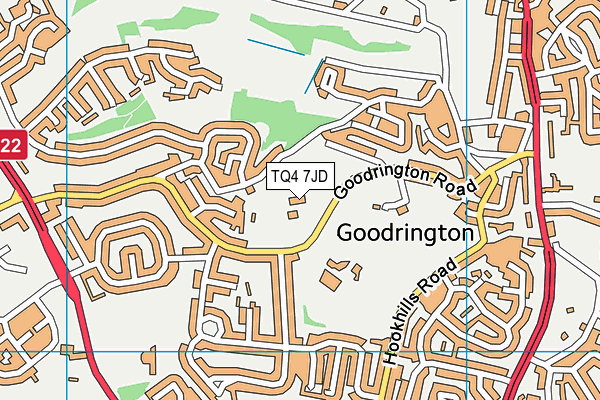 TQ4 7JD map - OS VectorMap District (Ordnance Survey)
