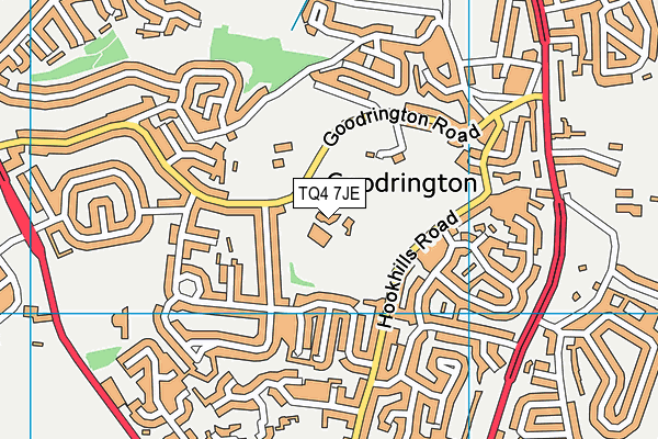 TQ4 7JE map - OS VectorMap District (Ordnance Survey)