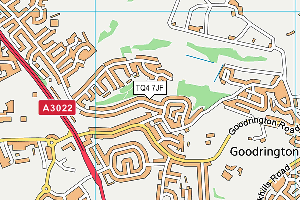 TQ4 7JF map - OS VectorMap District (Ordnance Survey)