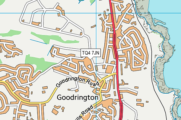 TQ4 7JN map - OS VectorMap District (Ordnance Survey)