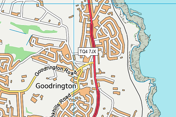 TQ4 7JX map - OS VectorMap District (Ordnance Survey)