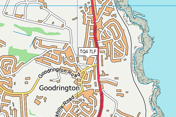 TQ4 7LF map - OS VectorMap District (Ordnance Survey)