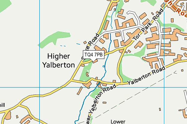 TQ4 7PB map - OS VectorMap District (Ordnance Survey)