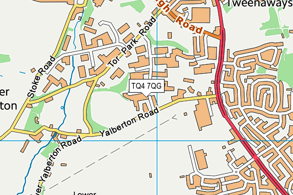 TQ4 7QG map - OS VectorMap District (Ordnance Survey)