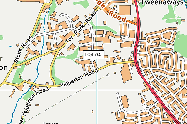 TQ4 7QJ map - OS VectorMap District (Ordnance Survey)