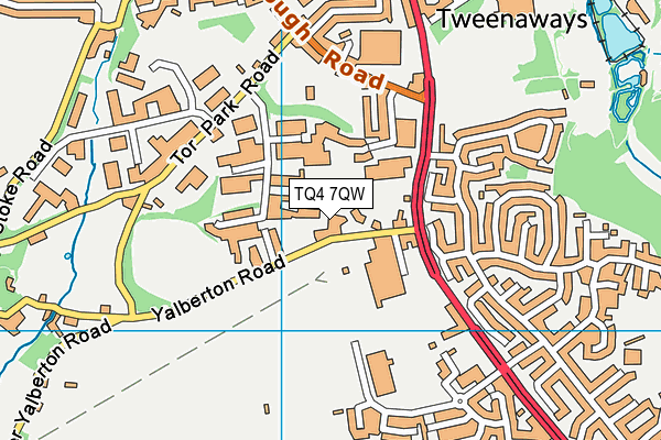TQ4 7QW map - OS VectorMap District (Ordnance Survey)