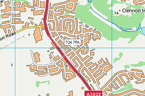 TQ4 7RA map - OS VectorMap District (Ordnance Survey)