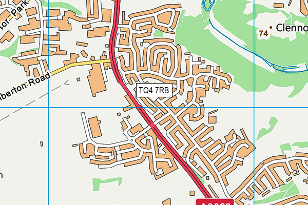 TQ4 7RB map - OS VectorMap District (Ordnance Survey)