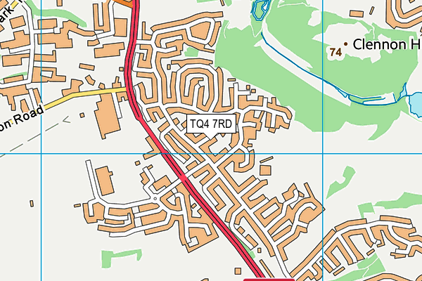 TQ4 7RD map - OS VectorMap District (Ordnance Survey)