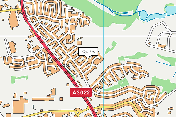 TQ4 7RJ map - OS VectorMap District (Ordnance Survey)