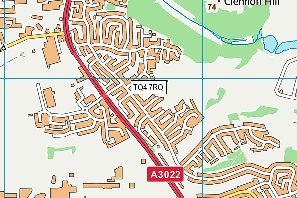 Roselands Primary School map (TQ4 7RQ) - OS VectorMap District (Ordnance Survey)