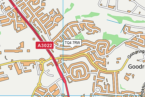 TQ4 7RW map - OS VectorMap District (Ordnance Survey)