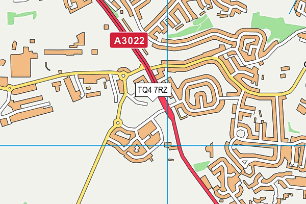 TQ4 7RZ map - OS VectorMap District (Ordnance Survey)