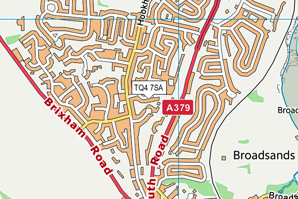 TQ4 7SA map - OS VectorMap District (Ordnance Survey)