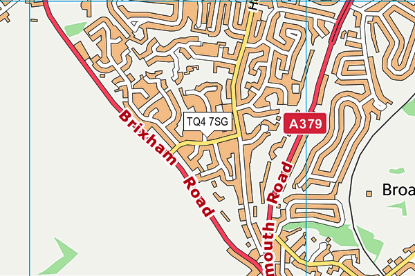 TQ4 7SG map - OS VectorMap District (Ordnance Survey)