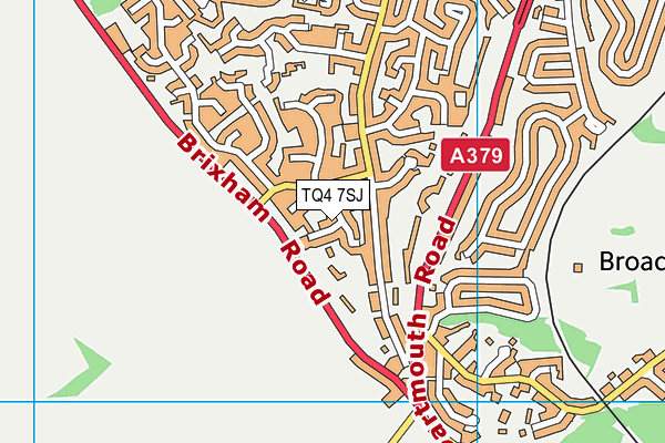 TQ4 7SJ map - OS VectorMap District (Ordnance Survey)