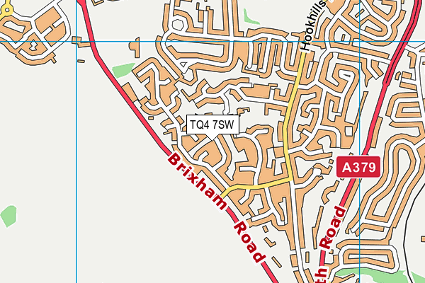 TQ4 7SW map - OS VectorMap District (Ordnance Survey)