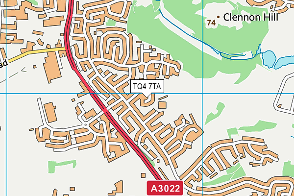 TQ4 7TA map - OS VectorMap District (Ordnance Survey)