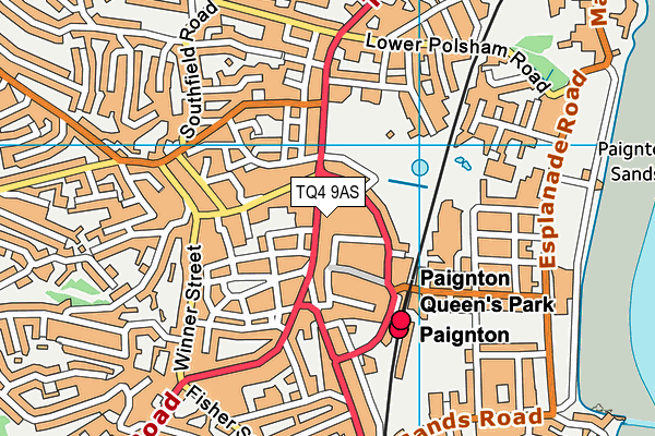 TQ4 9AS map - OS VectorMap District (Ordnance Survey)