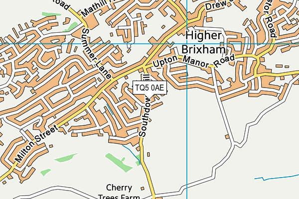 TQ5 0AE map - OS VectorMap District (Ordnance Survey)