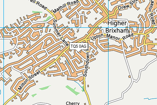 TQ5 0AG map - OS VectorMap District (Ordnance Survey)
