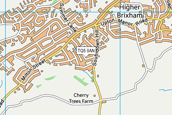 TQ5 0AN map - OS VectorMap District (Ordnance Survey)