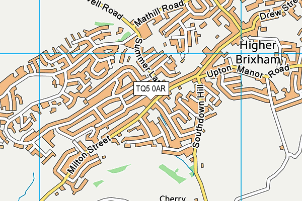TQ5 0AR map - OS VectorMap District (Ordnance Survey)