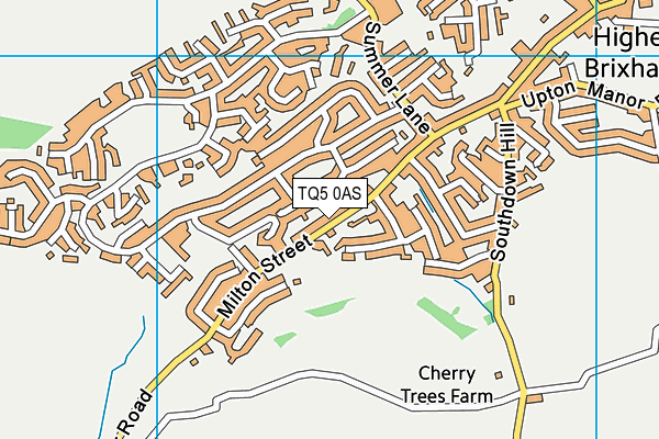 TQ5 0AS map - OS VectorMap District (Ordnance Survey)