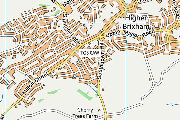 TQ5 0AW map - OS VectorMap District (Ordnance Survey)